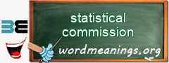 WordMeaning blackboard for statistical commission